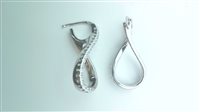 Pendientes Sommer Mujer Infinito in Oro blanco Zirconia OR_INFINITO ZIRC OV - OR_INFINITO ZIRC OV
